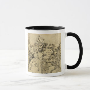 Literary Characters Assembled Around the Medallion Mug