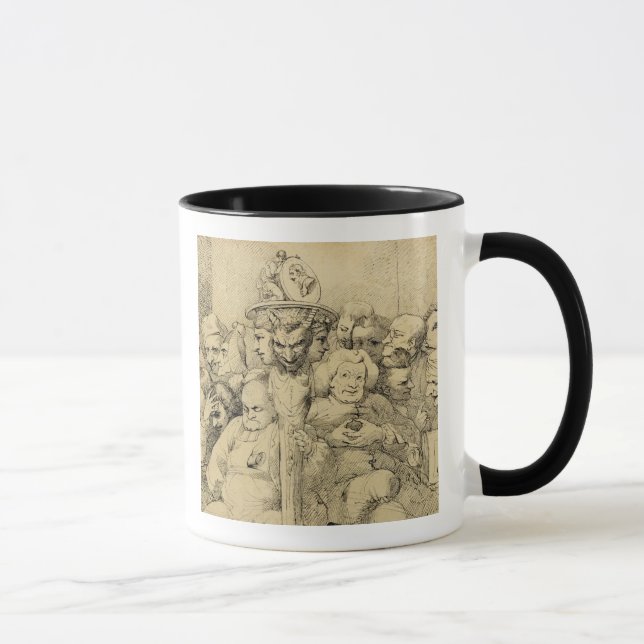 Literary Characters Assembled Around the Medallion Mug (Right)