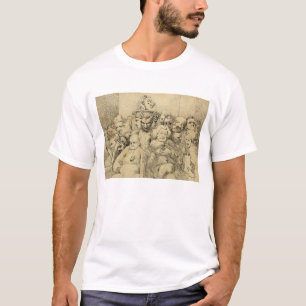 Literary Characters Assembled Around the Medallion T-Shirt