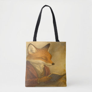 Literary Fox Tote Bag