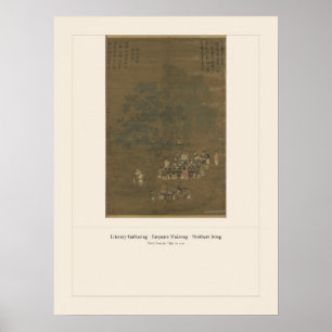 Literary Gathering - Emperor Huizong, Song Poster