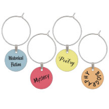 Literary Genre Wine Charms - Set A