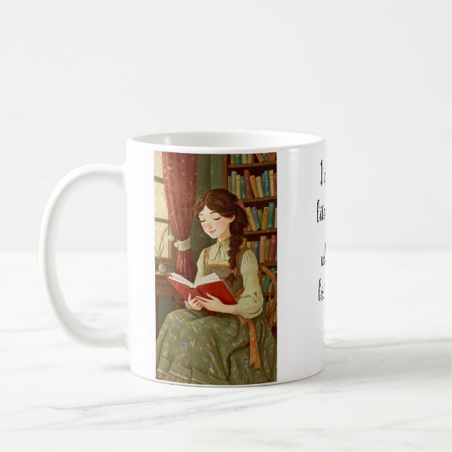 Literary Girl Personalized Mug (Left)