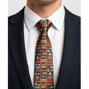 Literary Library Book Lover Necktie