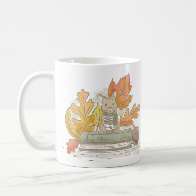 Literary Mouse Coffee Mug (Left)