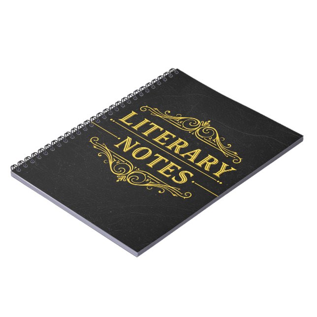 Literary Notes – Dark Academia  Notebook (Left Side)