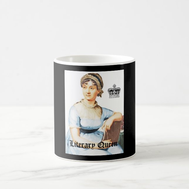 Literary Queen Coffee Cup Vintage Jane Austen Mug (Center)