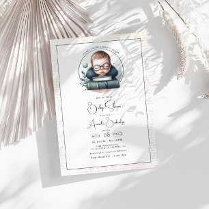 Literary-Themed Book Our Next Chapter Baby Shower Invitation
