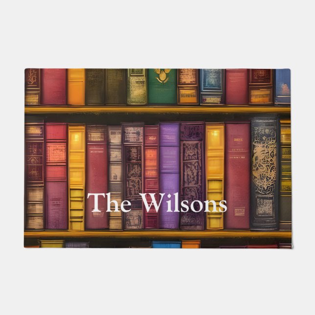 Literary Treasures - Classic Old Books Doormat (Front)
