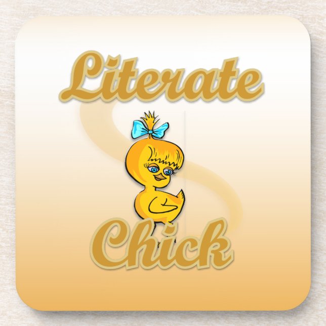 Literate Chick Coaster (Front)