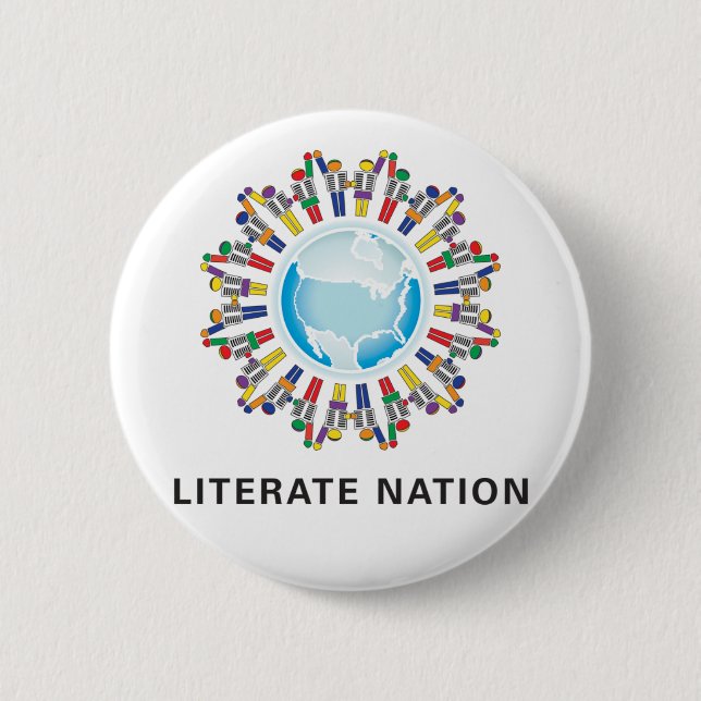 Literate Nation Button (Front)