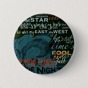 Literature Quotes Love Poetry Shakespeare Dark 2 Inch Round Button