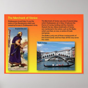 Literature, Shakespeare, Merchant of Venice Poster