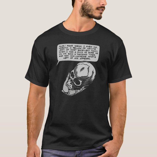 Literature Shakespeare Poor Yorick Skull Shakespea T-Shirt (Front)