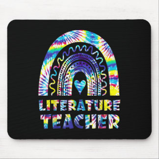 Literature Teacher Tie Dye Rainbow Back To School Mouse Pad