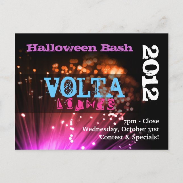 Lites & Smoke Halloween Bash Invitation/Flyer Invitation Postcard (Front)