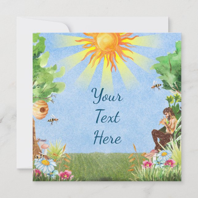 Litha Summer Solstice Carte de voeux Sun (Devant)