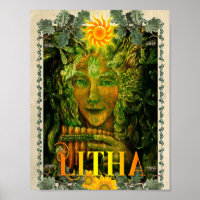 LITHA, SUMMER SOLSTICE WICCAN SABBAT POSTER