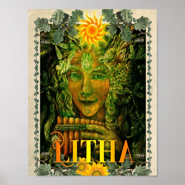 LITHA, SUMMER SOLSTICE WICCAN SABBAT POSTER (Front)