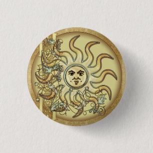 Litha Sun Celtic Style Design Buttons