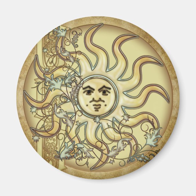 Litha Sun Celtic Style Design Magnets (Front)
