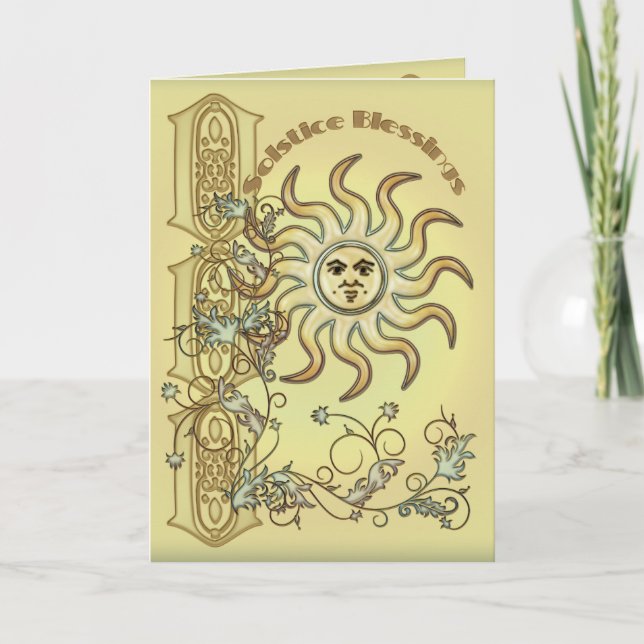 Litha Sun Greetings Card (Front)