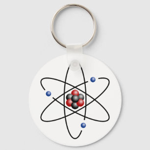 Lithium Atom Chemical Element Li Atomic Number 3 Keychain