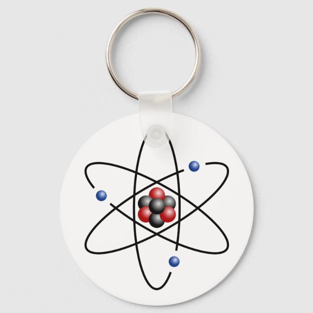 Lithium Atom Chemical Element Li Atomic Number 3 Keychain (Front)