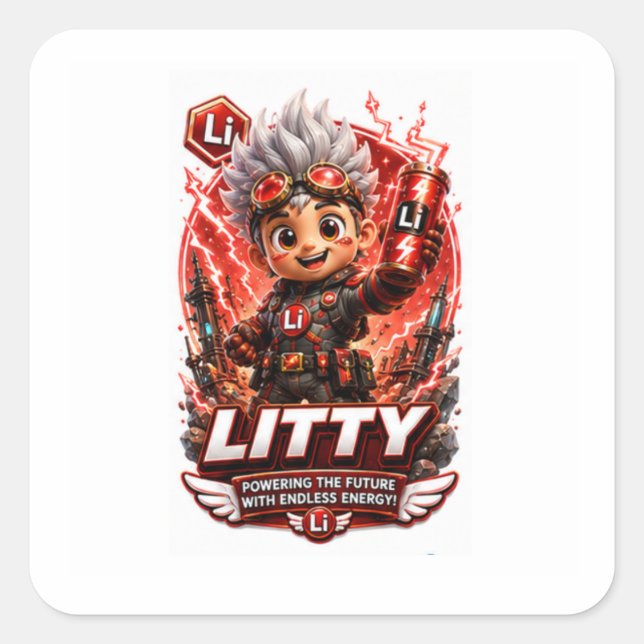 lithium BIRTHDAY PARTY Square Sticker (Front)