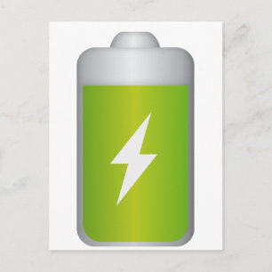lithium-ion battery Icon Postcard