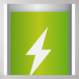 lithium-ion battery Icon Poster