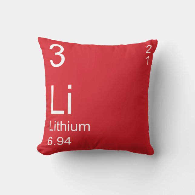 Lithium Throw Pillow (Front)