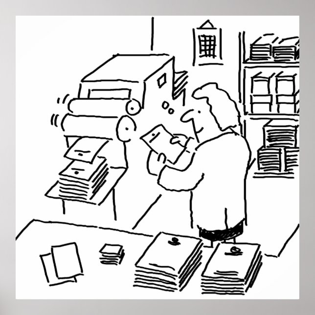 Litho Printer Printworks Business Poster (Front)