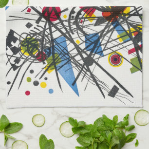 Lithograph for Vierte Bauhausmappe by Kandinsky Kitchen Towel