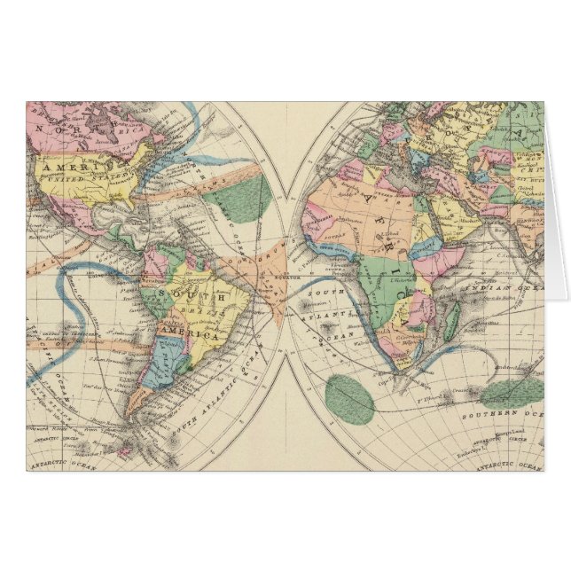 Lithographed World Map (Front Horizontal)