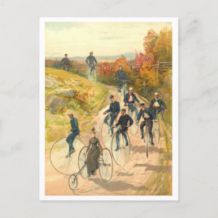 Lithographie vintage de la carte postale Groupe Cy