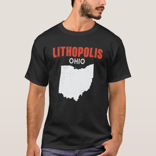 Lithopolis Ohio USA State America Travel Ohioan T-Shirt (Front)