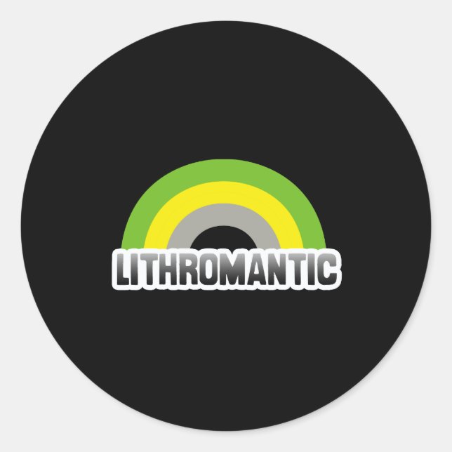 Lithromantic Pride Classic Round Sticker (Front)