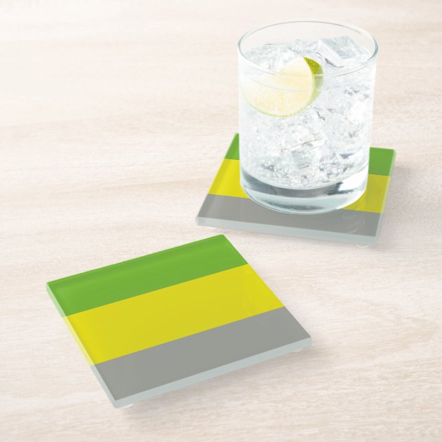 Lithromantic Pride Glass Coaster (Angled)