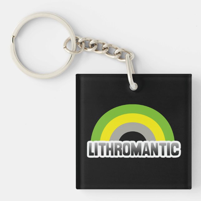 Lithromantic Pride Keychain (Front)