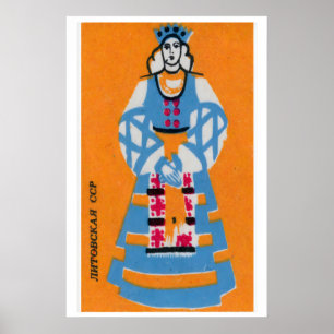 Lithuainian Woman - Matchbox Print - Aesthetic