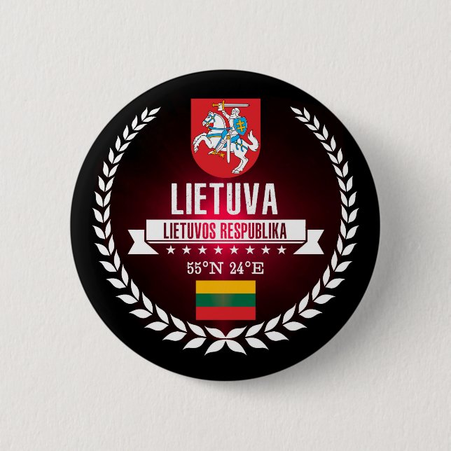 Lithuania 2 Inch Round Button (Front)
