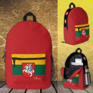 Lithuania, backpack, Lithuanian Flag / patriotic Printed Backpack