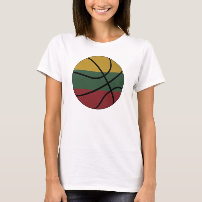 Lithuania Basketball Ladies Baby Doll T-Shirt (Front)