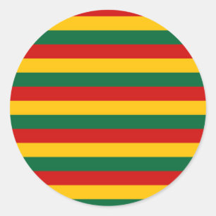 lithuania benin burkina faso flag stripes classic round sticker