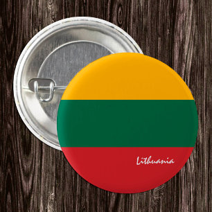 Lithuania button, patriotic Lithuanian Flag 1 Inch Round Button