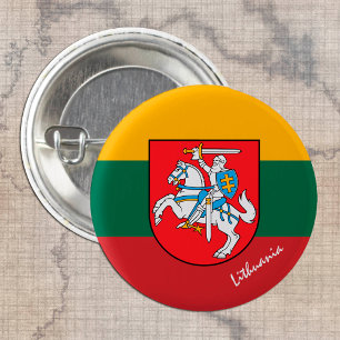 Lithuania button, patriots Lithuanian Flag fashion 1 Inch Round Button