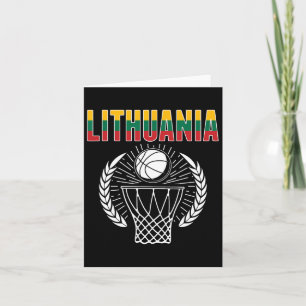Lithuania Bysketbyll Fans Jersey Lithuanian Sport Card