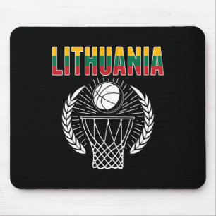 Lithuania Bysketbyll Fans Jersey Lithuanian Sport  Mouse Pad