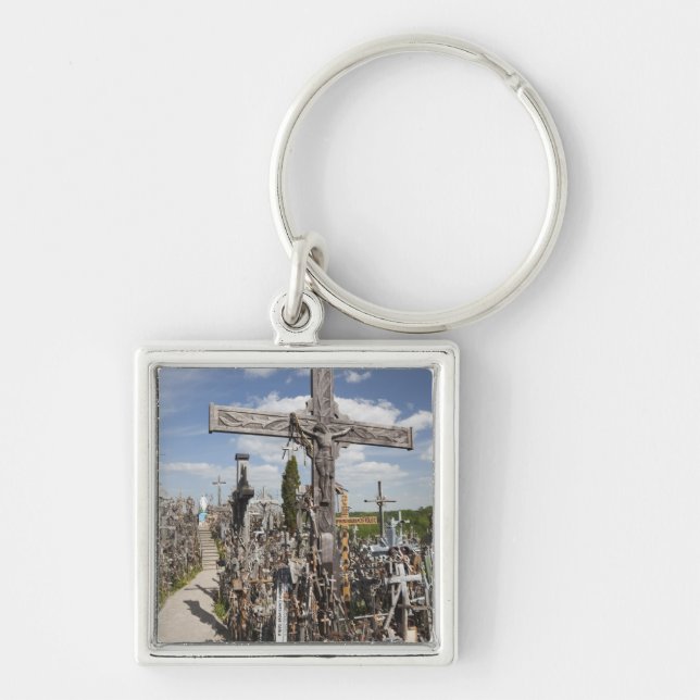 Lithuania, Central Lithuania, Siauliai, Hill 5 Keychain (Front)